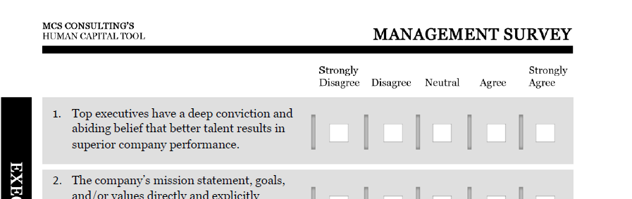 MCS Human Capital Tool: Employee Survey